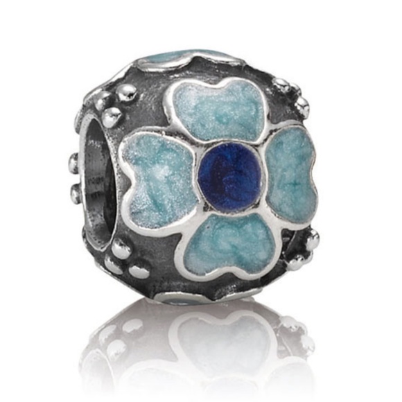 Pandora Blue Daisy Enamel Charm *Retired* - Picture 2 of 6